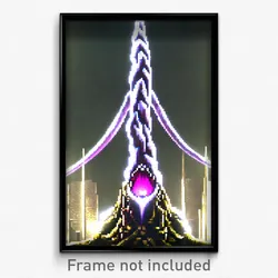 Pixel Art Poster - Zealous Maw (8 Bit Psychedelic Trippy Weird Video Game Print)