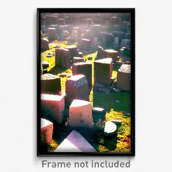 Pixel Art Poster - Cluttered Henge (8 Bit Psychedelic Trippy Video Game Print)