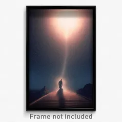 Pixel Art Poster - Dark Mind Journey (8 Bit Psychedelic Trippy Video Game Print)