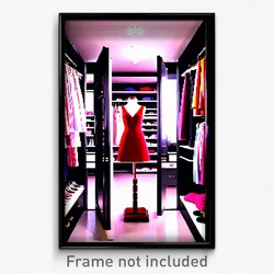 Pixel Art Poster - Blissful Closet (8 Bit Psychedelic Trippy Video Game Print)