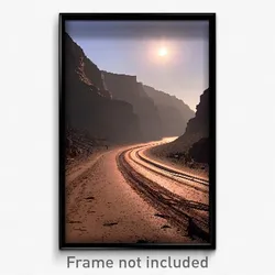 Pixel Art Poster - Barren Bend (8 Bit Psychedelic Trippy Weird Video Game Print)