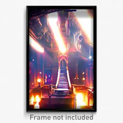 Pixel Art Poster - Brilliant Lair (8 Bit Psychedelic Trippy Video Game Print)