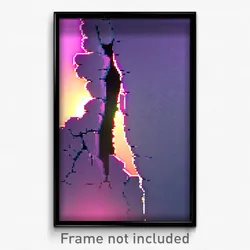 Pixel Art Poster - Artistic Crack (8 Bit Psychedelic Trippy Video Game Print)