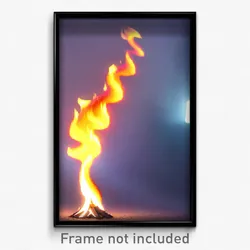 Pixel Art Poster - Average Flame (8 Bit Psychedelic Trippy Video Game Print)