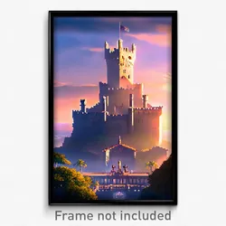 Pixel Art Poster - Notable Citadel (8 Bit Psychedelic Trippy Video Game Print)