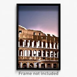 Pixel Art Poster - Oval Colosseum (8 Bit Psychedelic Trippy Video Game Print)