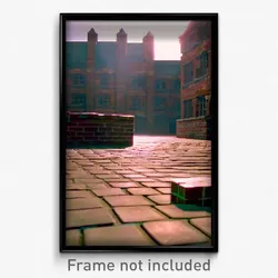 Pixel Art Poster - Major Brickyard (8 Bit Psychedelic Trippy Video Game Print)