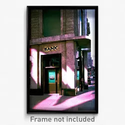Pixel Art Poster - Rare Bank (8 Bit Psychedelic Trippy Weird Video Game Print)