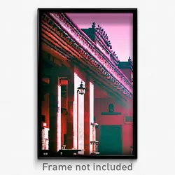 Pixel Art Poster - Advanced Mexican Architecture (8 Bit Video Game Print)