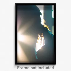 Pixel Art Poster - Hidden Face (8 Bit Psychedelic Trippy Weird Video Game Print)
