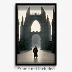 Pixel Art Poster - Bleak Portcullis (8 Bit Psychedelic Trippy Video Game Print)