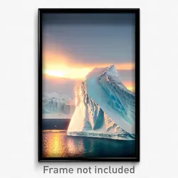 Pixel Art Poster - Memorable Iceberg (8 Bit Psychedelic Trippy Video Game Print)