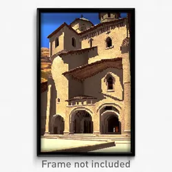 Pixel Art Poster - Uneven Monastery (8 Bit Psychedelic Trippy Video Game Print)