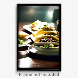 Pixel Art Poster - Bleak Tacos (8 Bit Psychedelic Trippy Weird Video Game Print)