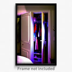 Pixel Art Poster - Creepy Closet (8 Bit Psychedelic Trippy Video Game Print)