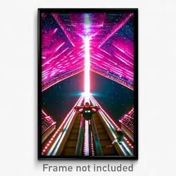 Pixel Art Poster - Fancy Hyperspace (8 Bit Psychedelic Trippy Video Game Print)