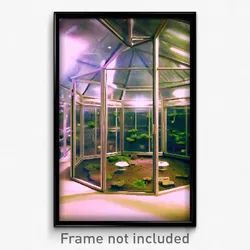 Pixel Art Poster - Empty Terrarium (8 Bit Psychedelic Trippy Video Game Print)