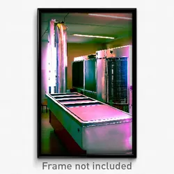 Pixel Art Poster - Vacant Drying Machine (8 Bit Psychedelic Video Game Print)