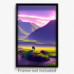 Pixel Art Poster - Spotted Plains (8 Bit Psychedelic Trippy Video Game Print)