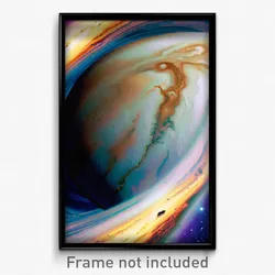 Pixel Art Poster - Mountainous Jupiter (8 Bit Psychedelic Video Game Print)