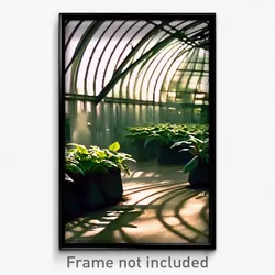 Pixel Art Poster - Swirly Greenhouse (8 Bit Psychedelic Trippy Video Game Print)