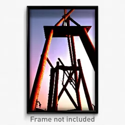 Pixel Art Poster - Unsightly Gallows (8 Bit Psychedelic Trippy Video Game Print)