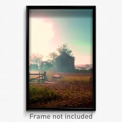 Pixel Art Poster - Rural Nation (8 Bit Psychedelic Trippy Video Game Print)