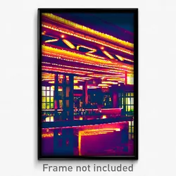 Pixel Art Poster - Zany Bar (8 Bit Psychedelic Trippy Weird Video Game Print)
