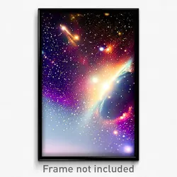 Pixel Art Poster - Quaint Galaxy (8 Bit Psychedelic Trippy Video Game Print)