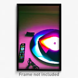 Pixel Art Poster - Remote Vinyl (8 Bit Psychedelic Trippy Video Game Print)