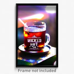 Pixel Art Poster - Wicked Hot Tea (8 Bit Psychedelic Trippy Video Game Print)