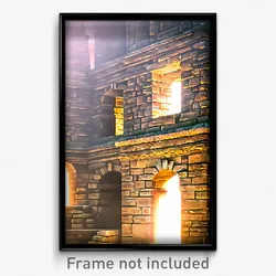 Pixel Art Poster - Brilliant Stone (8 Bit Psychedelic Trippy Video Game Print)