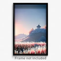 Pixel Art Poster - Frosty Heights (8 Bit Psychedelic Trippy Video Game Print)
