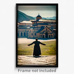 Pixel Art Poster - Vast Monastery (8 Bit Psychedelic Trippy Video Game Print)