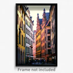 Pixel Art Poster - Tremendous German City (8 Bit Psychedelic Video Game Print)