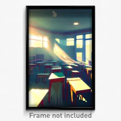 Pixel Art Poster - Distorted School (8 Bit Psychedelic Trippy Video Game Print)