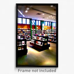 Pixel Art Poster - Cool Book Store (8 Bit Psychedelic Trippy Video Game Print)