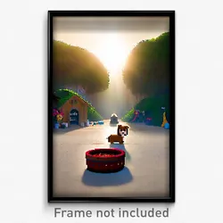 Pixel Art Poster - Adorable Pit (8 Bit Psychedelic Trippy Video Game Print)
