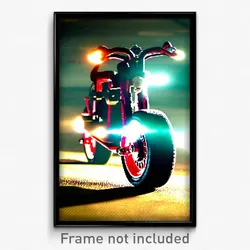 Pixel Art Poster - Dangerous Wheels (8 Bit Psychedelic Trippy Video Game Print)