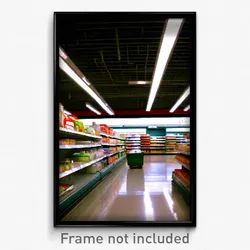 Pixel Art Poster - Silent Grocery Store (8 Bit Psychedelic Video Game Print)