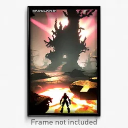 Pixel Art Poster - Prestigious Badland (8 Bit Psychedelic Video Game Print)