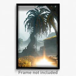 Pixel Art Poster - Ancient Hurricane (8 Bit Psychedelic Trippy Video Game Print)