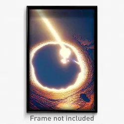 Pixel Art Poster - Fluid Crater (8 Bit Psychedelic Trippy Video Game Print)