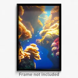 Pixel Art Poster - Unusual Reef (8 Bit Psychedelic Trippy Video Game Print)