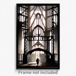 Pixel Art Poster - Steel Friary (8 Bit Psychedelic Trippy Video Game Print)