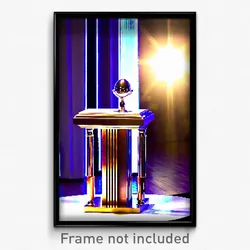 Pixel Art Poster - Polished Pulpit (8 Bit Psychedelic Trippy Video Game Print)