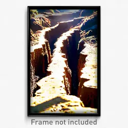 Pixel Art Poster - Natural Trenches (8 Bit Psychedelic Trippy Video Game Print)