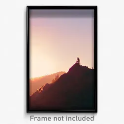 Pixel Art Poster - Warm Ridgeline (8 Bit Psychedelic Trippy Video Game Print)