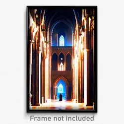 Pixel Art Poster - Impressive Priory (8 Bit Psychedelic Trippy Video Game Print)