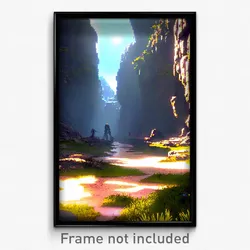 Pixel Art Poster - Long Karst (8 Bit Psychedelic Trippy Weird Video Game Print)
